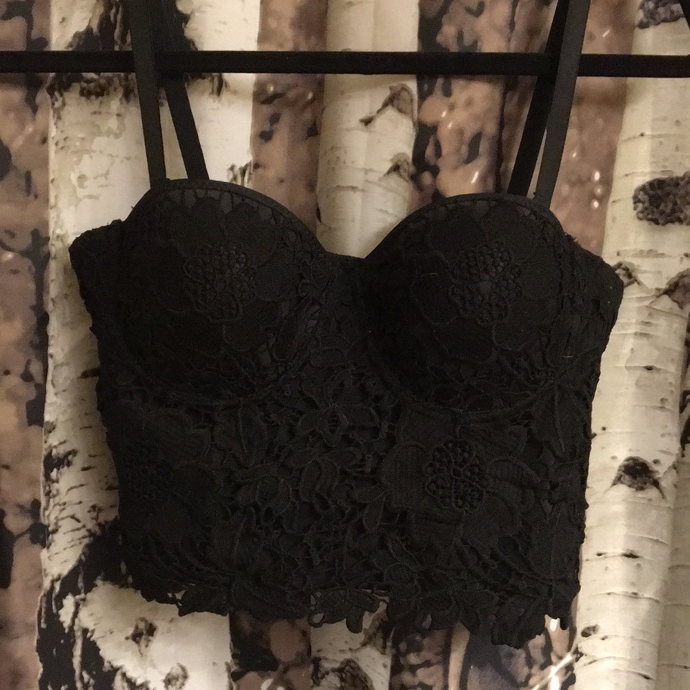 Corset lace crop top